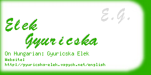 elek gyuricska business card